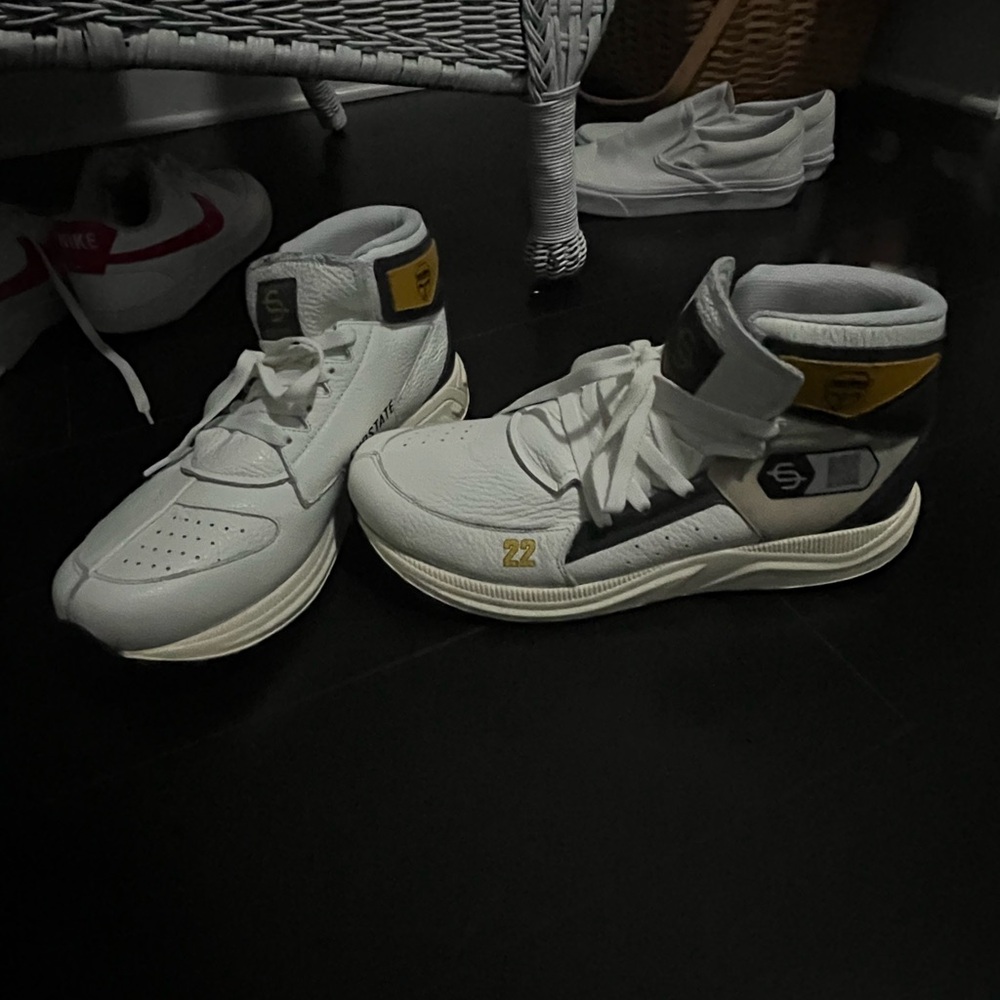 Endstate White and Black High-Top Sneakers
